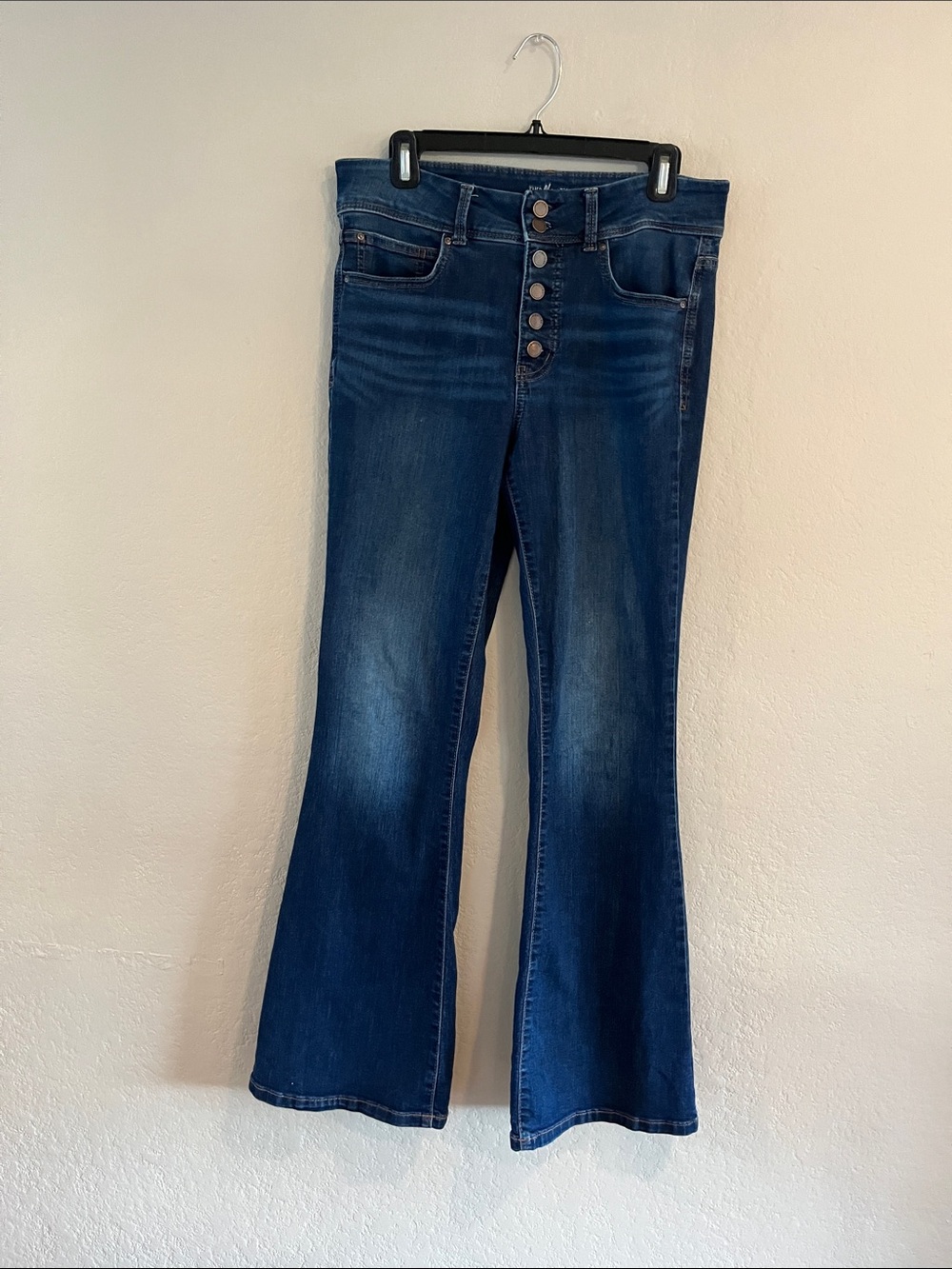 Maurices Indigo Button-Fly Flare Jeans